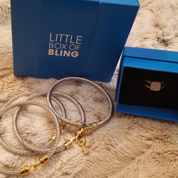 Little Box of Bling Cable Bracelet Ring Set - Picture 4 of 5